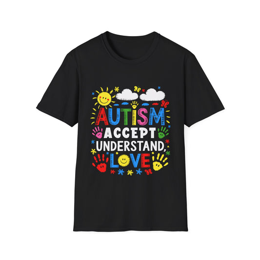 Autism: Accept, Understand, Love - Unisex Softstyle T-Shirt