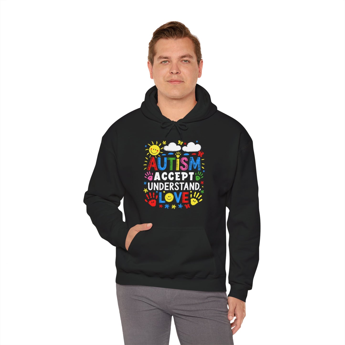 Autism: Accept, Understand, Love - Unisex Heavy Blend™ Hooded Sweatshirt