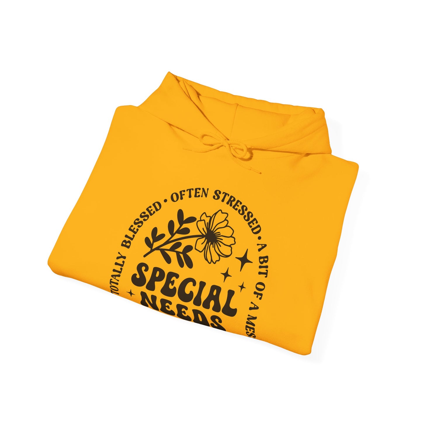 Special Needs Mama Hoodie — "Totally Blessed, Often Stressed" Comfort Pullover