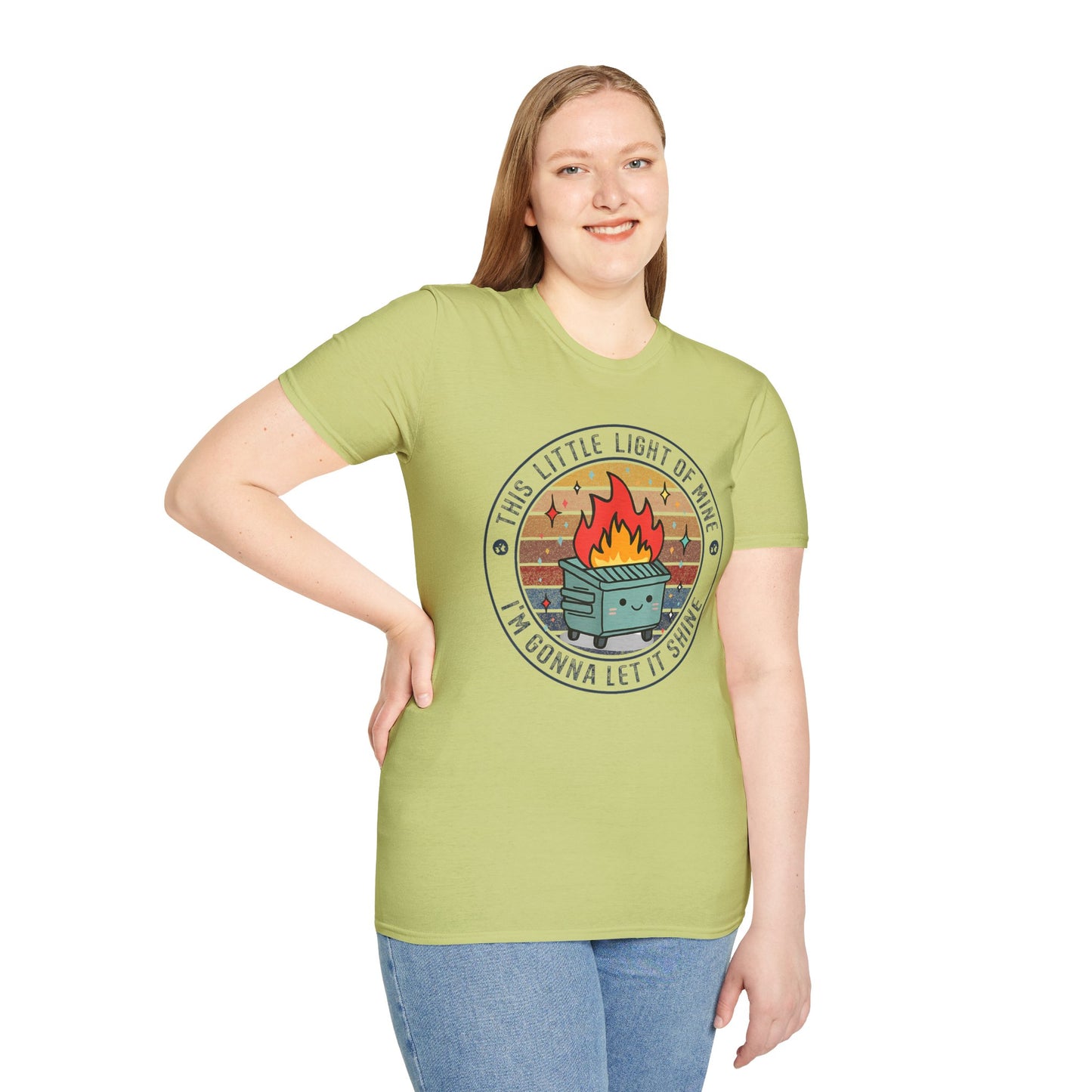 Funny Dumpster Fire T-Shirt — “This Little Light of Mine, I’m Gonna Let It Shine”