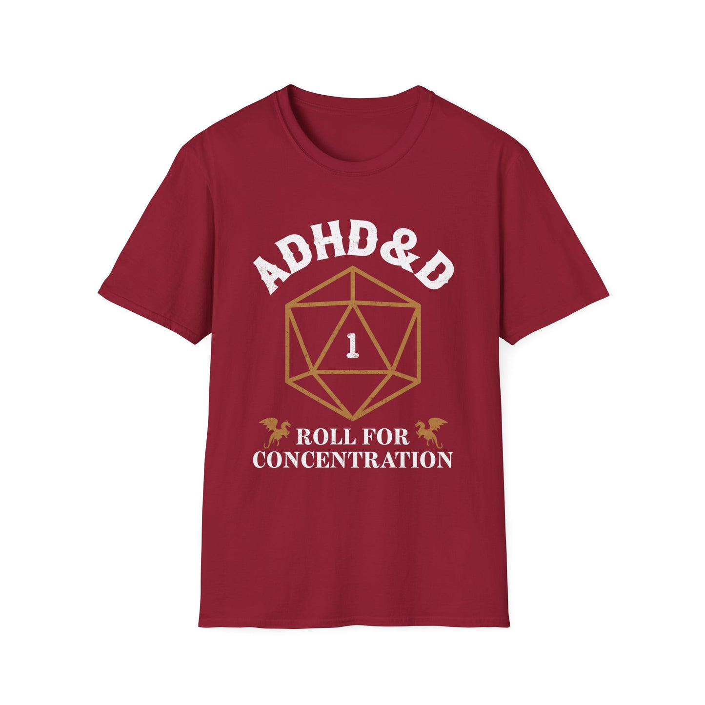 ADHD&D "Roll for Concentration" T-Shirt – Funny Gamer ADHD Awareness Tee