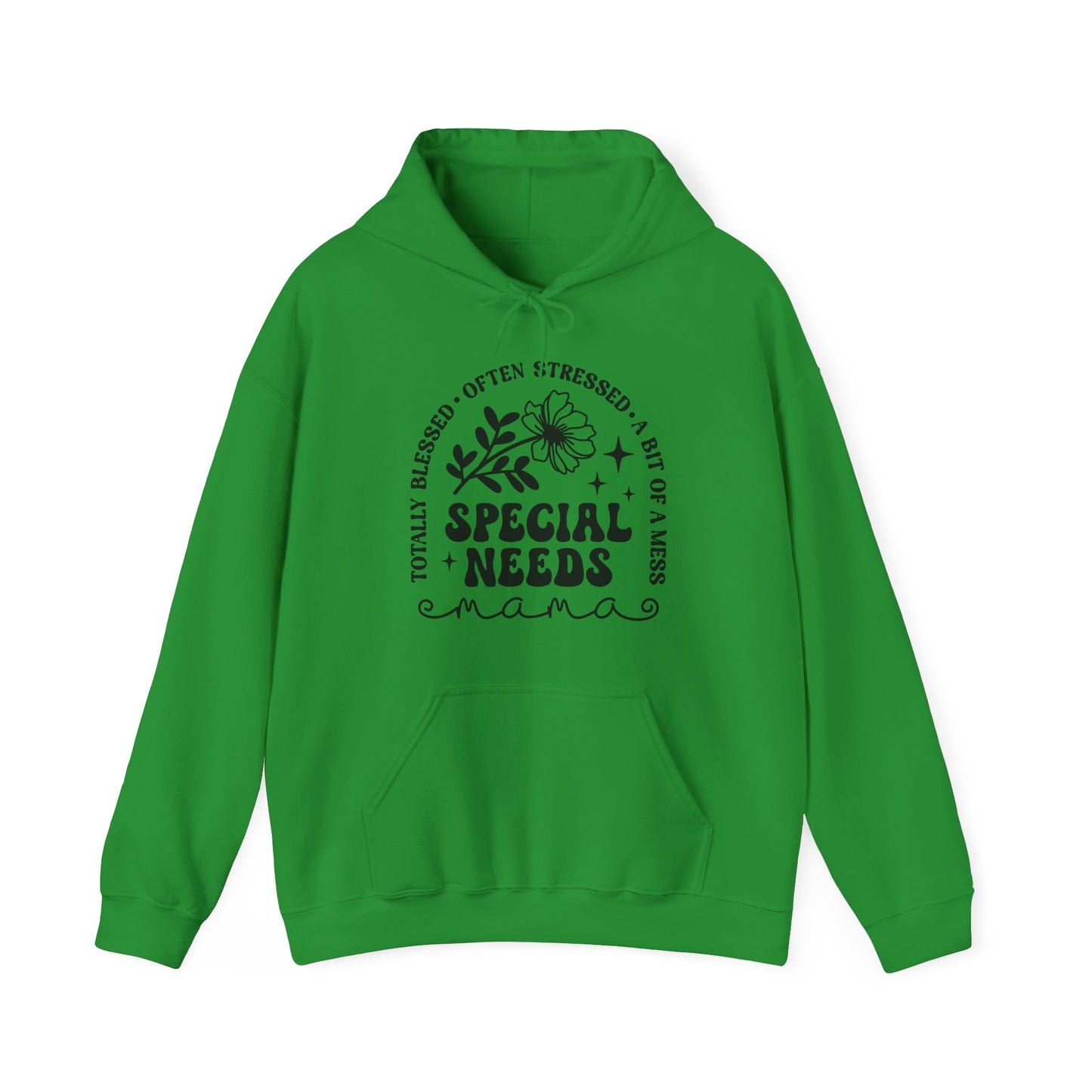 Special Needs Mama Hoodie — "Totally Blessed, Often Stressed" Comfort Pullover