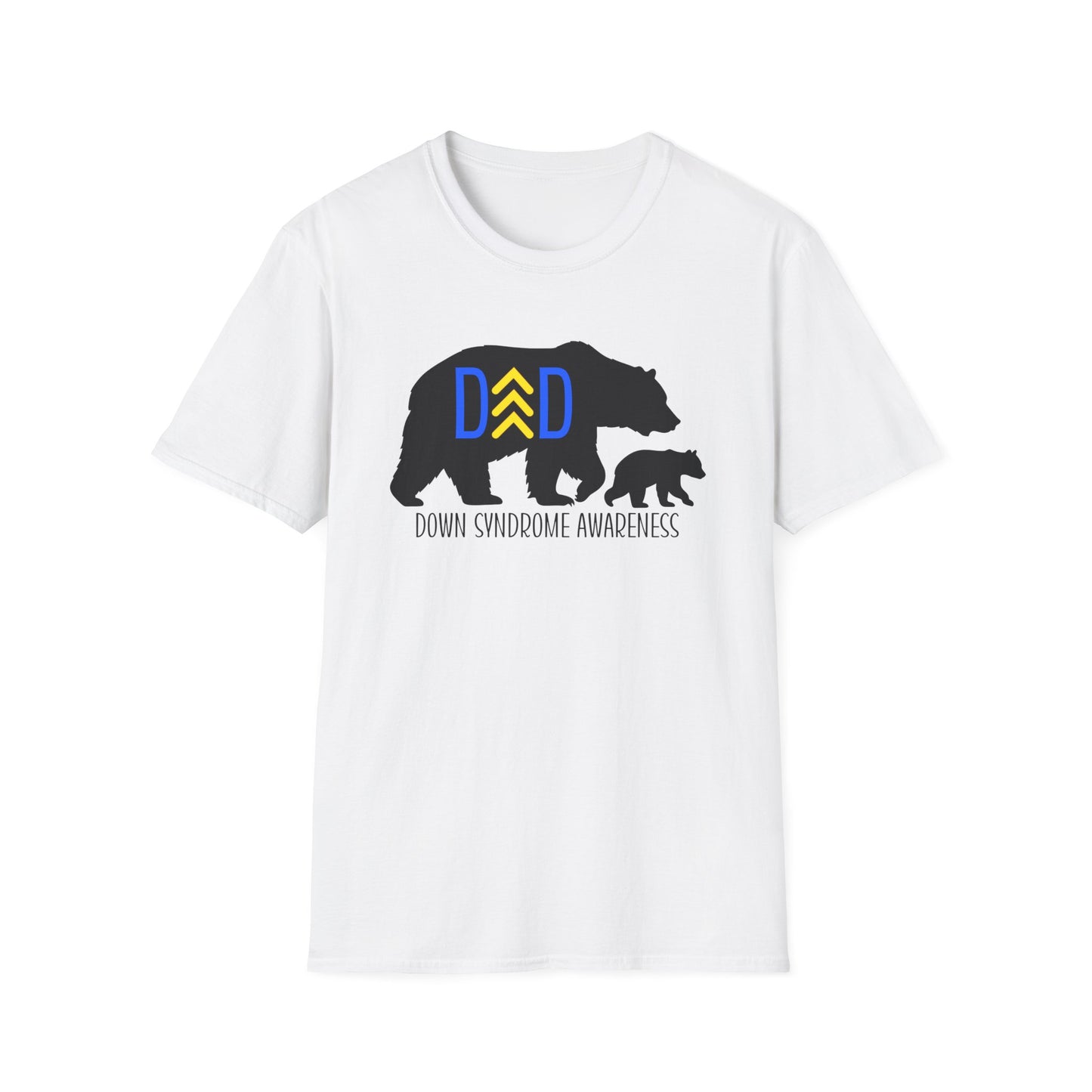 Down Syndrome Dad Bear – Unisex Softstyle T-Shirt