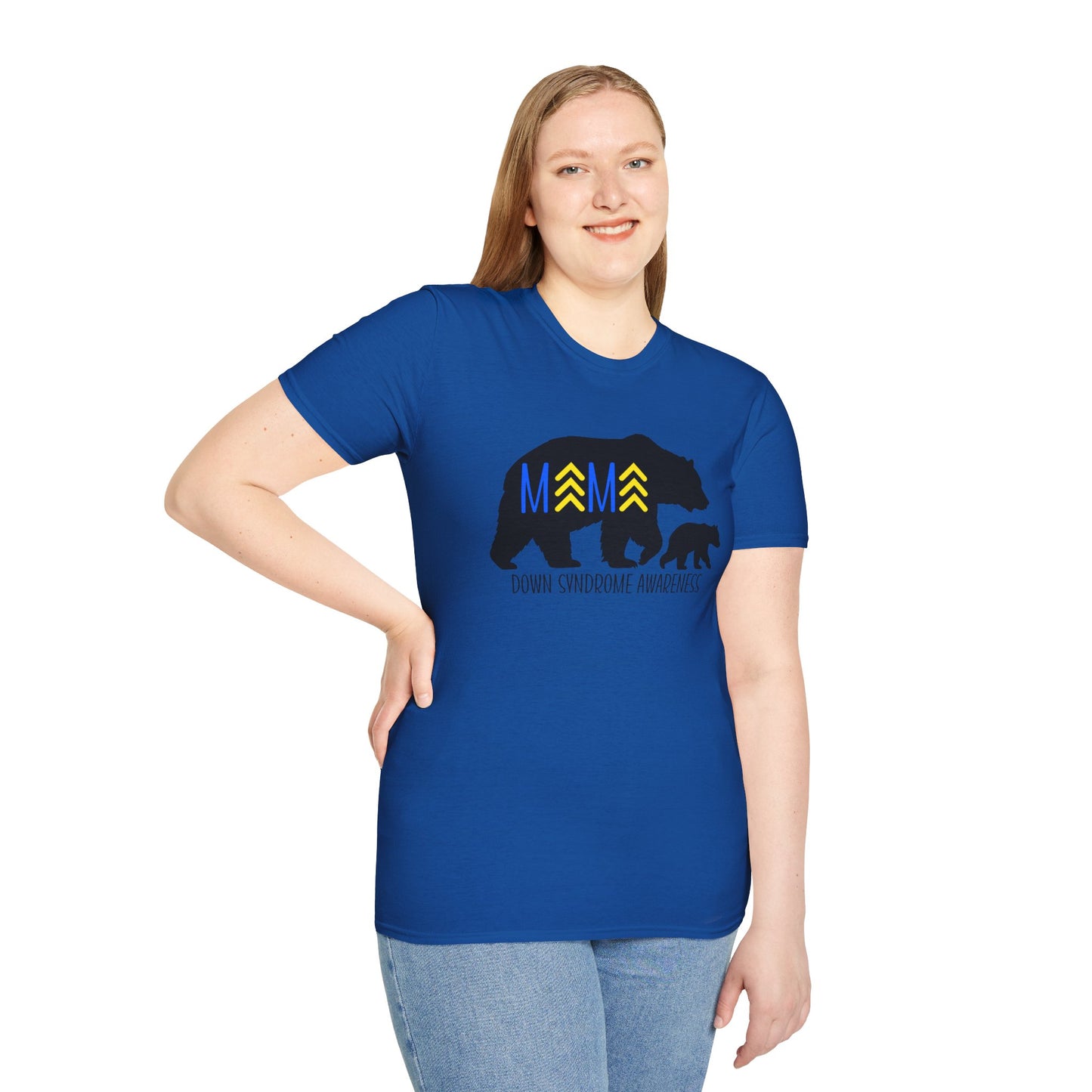Down Syndrome Mama Bear - Unisex Softstyle T-Shirt
