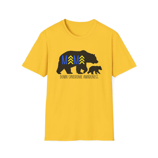 Down Syndrome Mama Bear - Unisex Softstyle T-Shirt