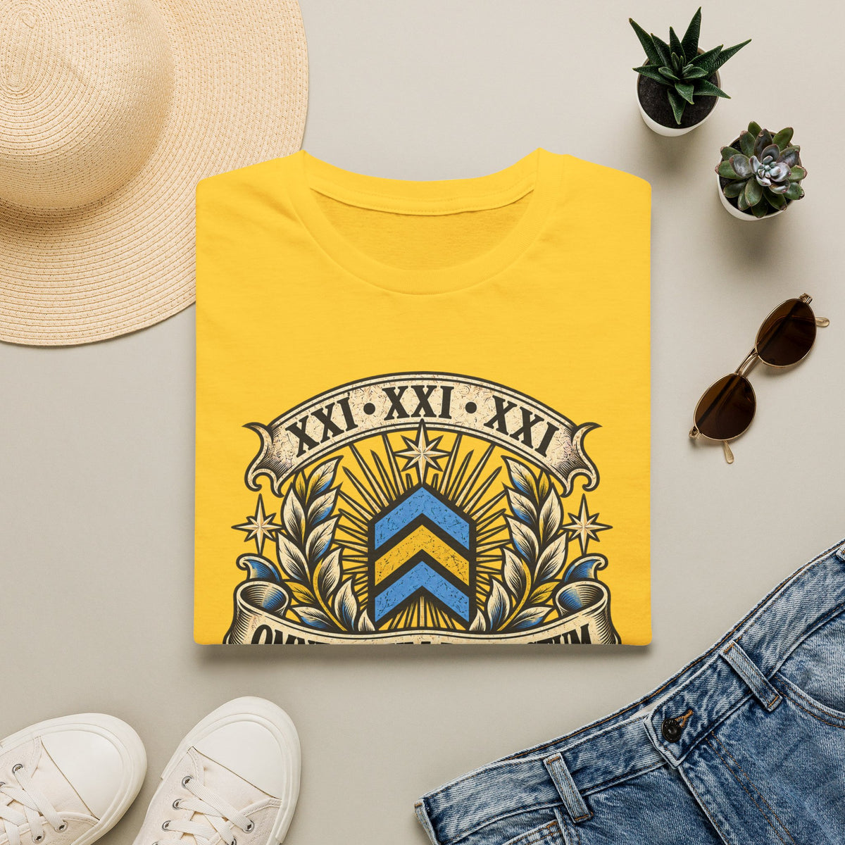 Omne Trium Perfectum – Down Syndrome Awareness T-Shirt | Trisomy 21 Three Chevron Tee