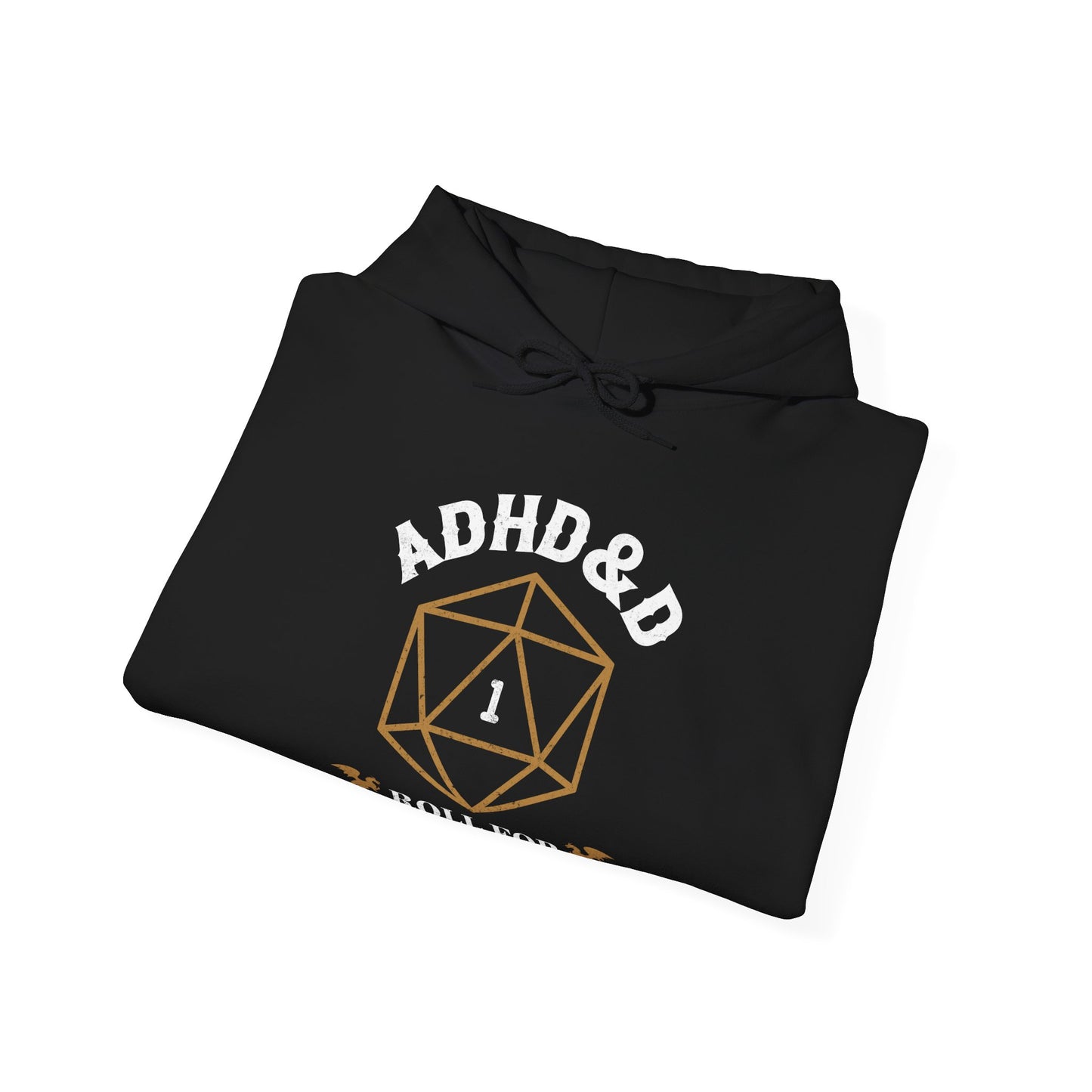 ADHD&D "Roll for Concentration" Hoodie — Gamers' Funny D20 Sweatshirt