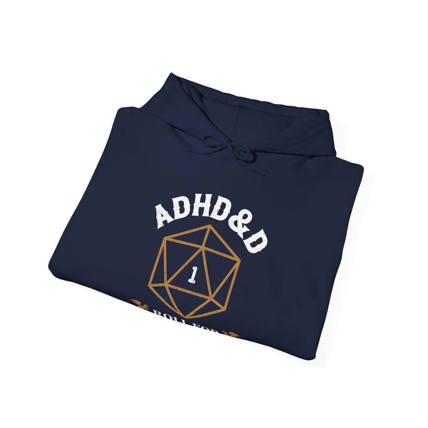 ADHD&D "Roll for Concentration" Hoodie — Gamers' Funny D20 Sweatshirt