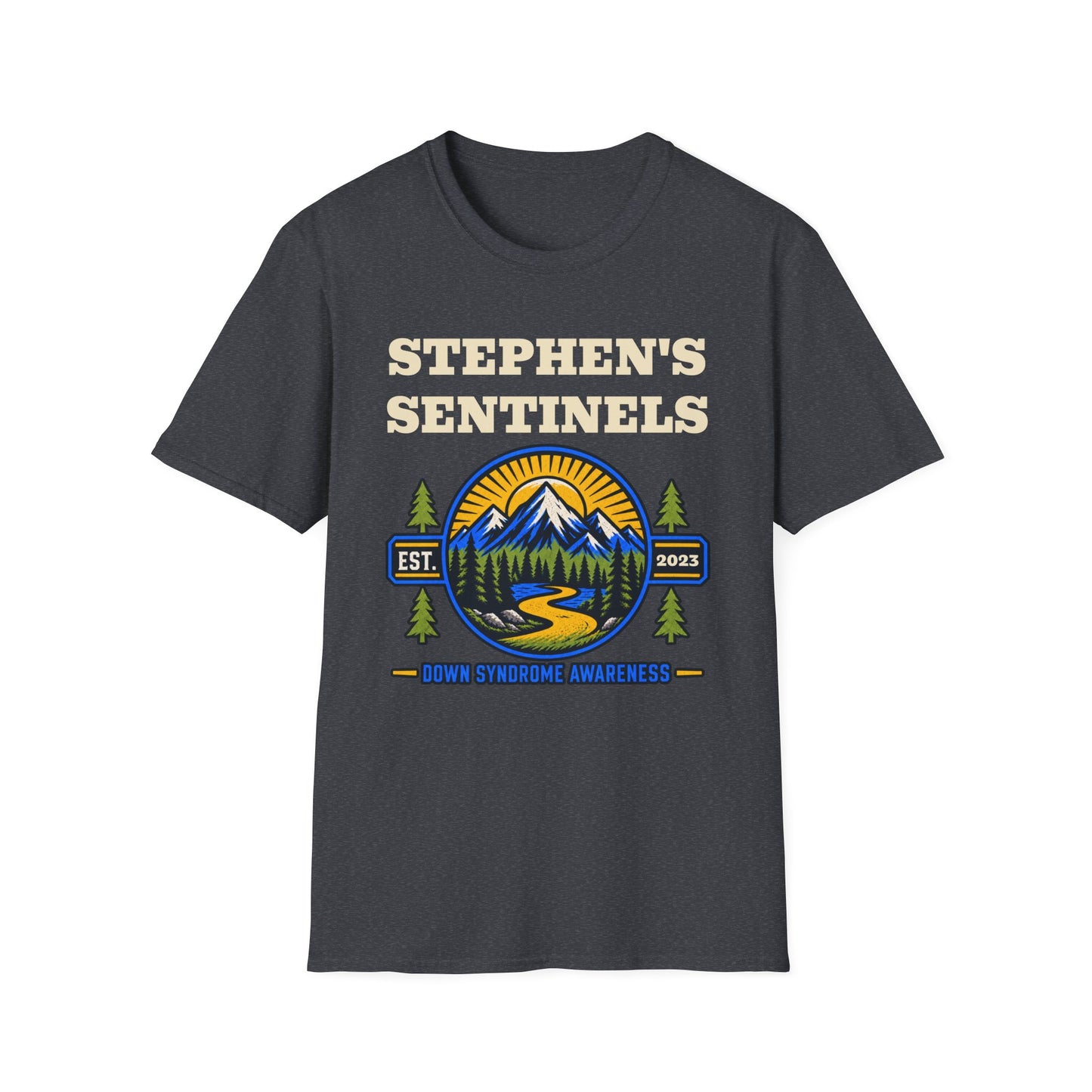Personalized Down Syndrome Team Shirt – Custom Mountain Adventure Tee