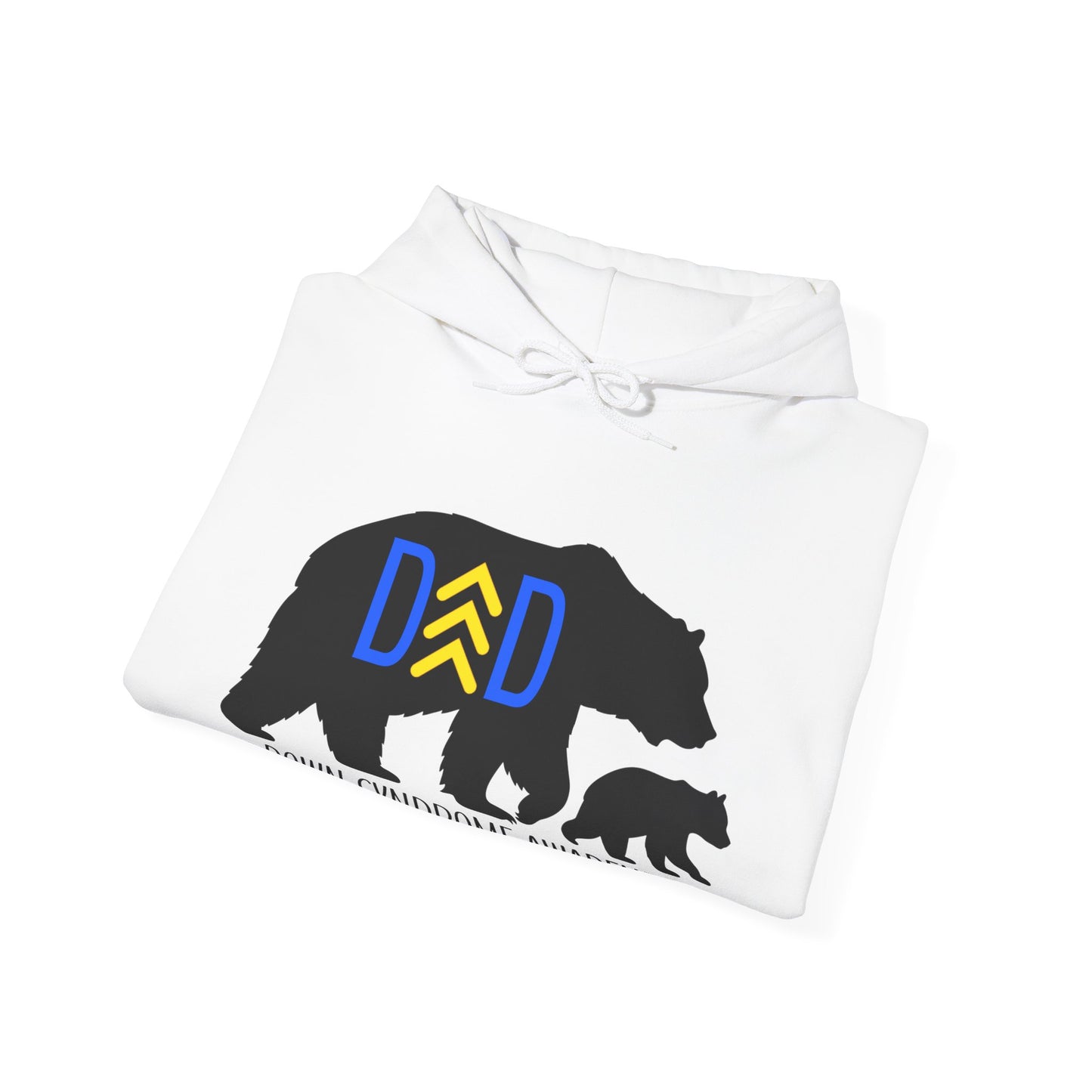 Down Syndrome Dad Bear - Unisex Heavy Blend™ Hooded Sweatshirt