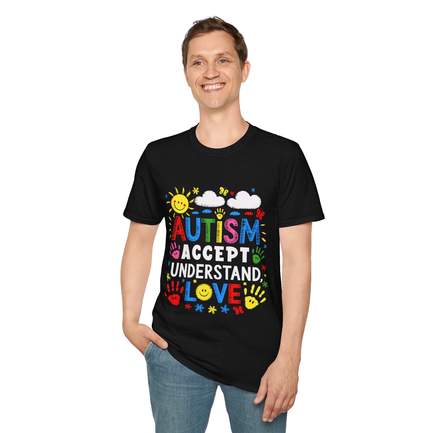 Autism: Accept, Understand, Love - Unisex Softstyle T-Shirt