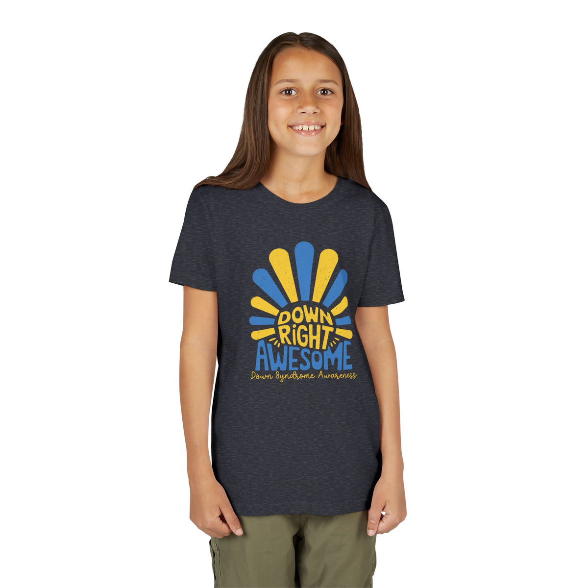 Down Right Awesome - Down Syndrome Awareness Youth Tee
