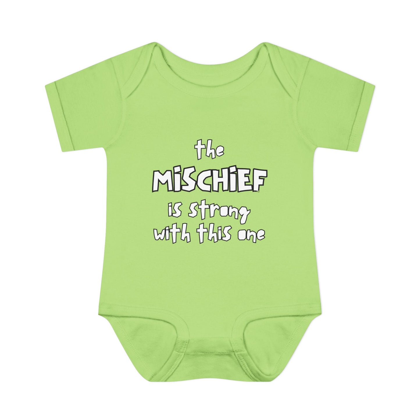 "The Mischief Is Strong With This One" – Funny Baby Bodysuit
