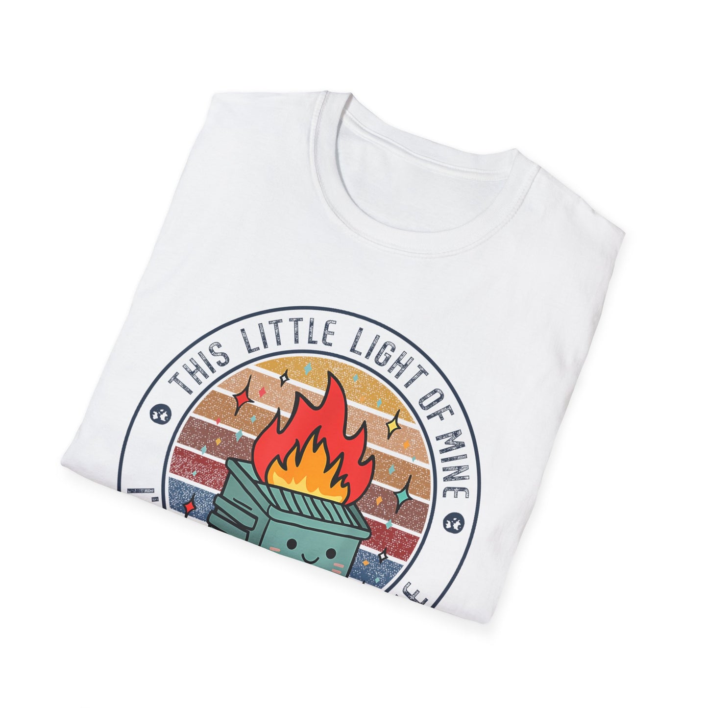 Funny Dumpster Fire T-Shirt — “This Little Light of Mine, I’m Gonna Let It Shine”