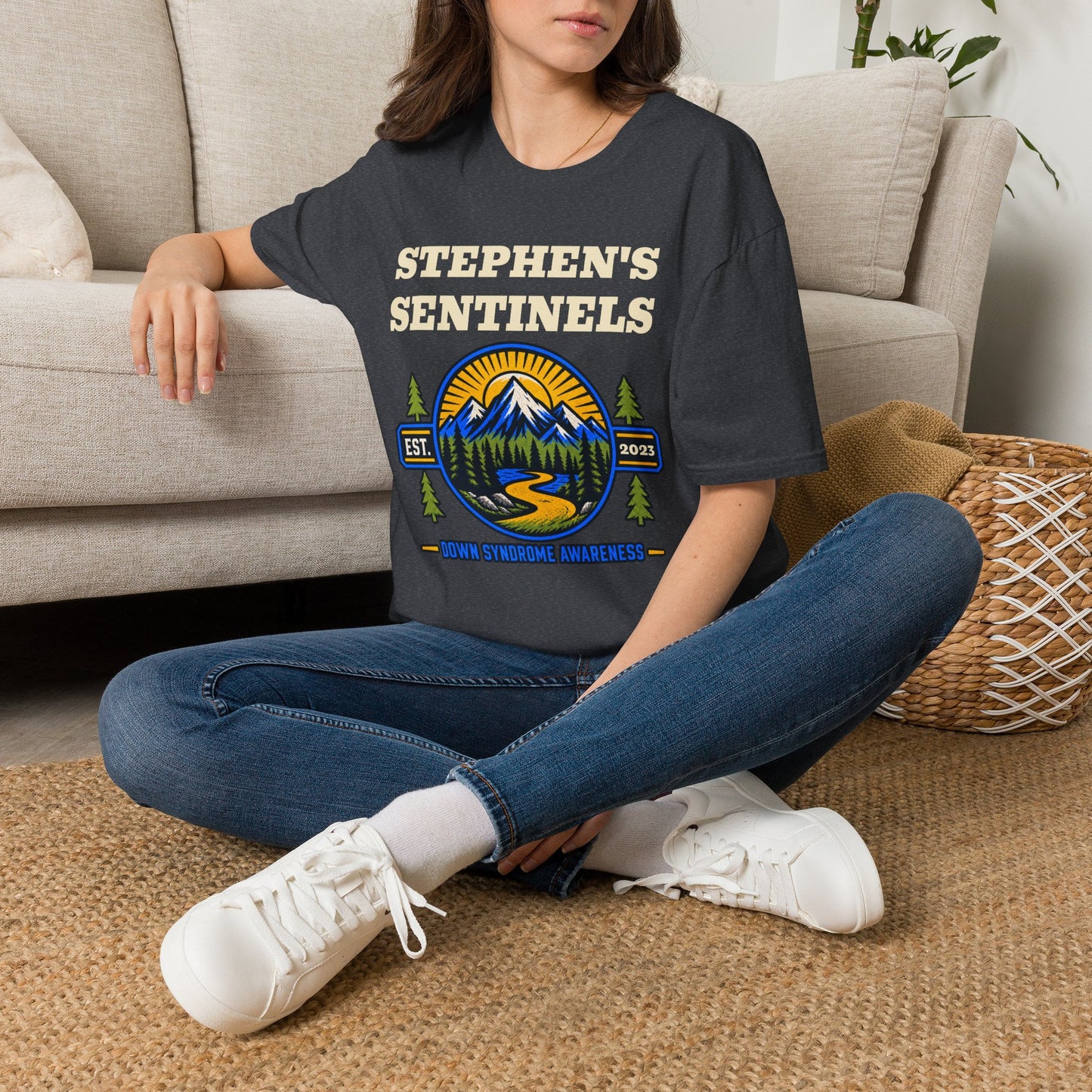 Personalized Down Syndrome Team Shirt – Custom Mountain Adventure Tee