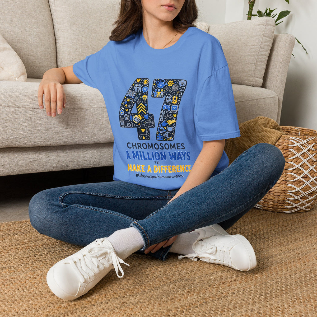 Down Syndrome Awareness Shirt – 47 Chromosomes, A Million Ways Tee