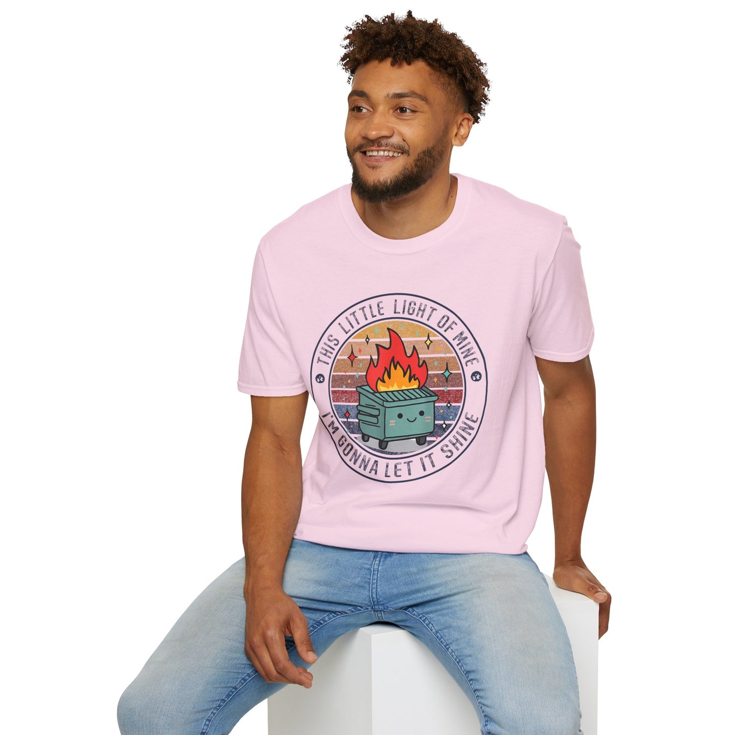 Funny Dumpster Fire T-Shirt — “This Little Light of Mine, I’m Gonna Let It Shine”