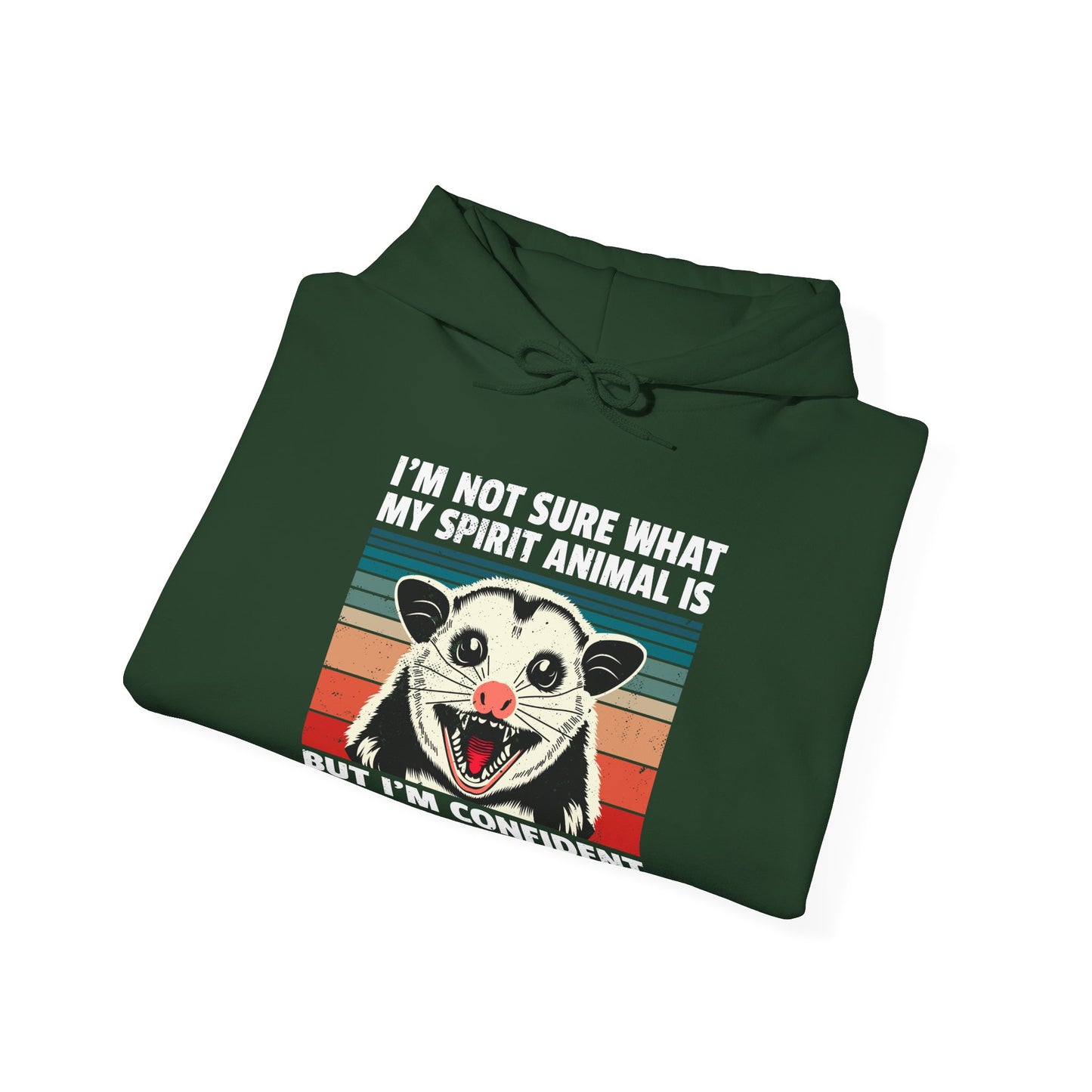 Rabid Possum Retro Hoodie – "I'm Not Sure What My Spirit Animal Is But I'm Confident It Has Rabies"