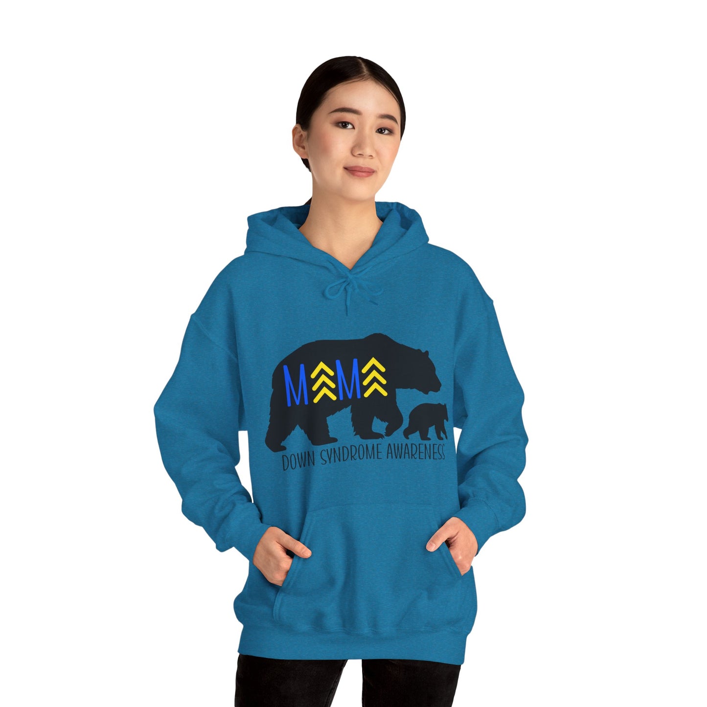 Down Syndrome Mama Bear - Unisex Heavy Blend™ Hooded Sweatshirt