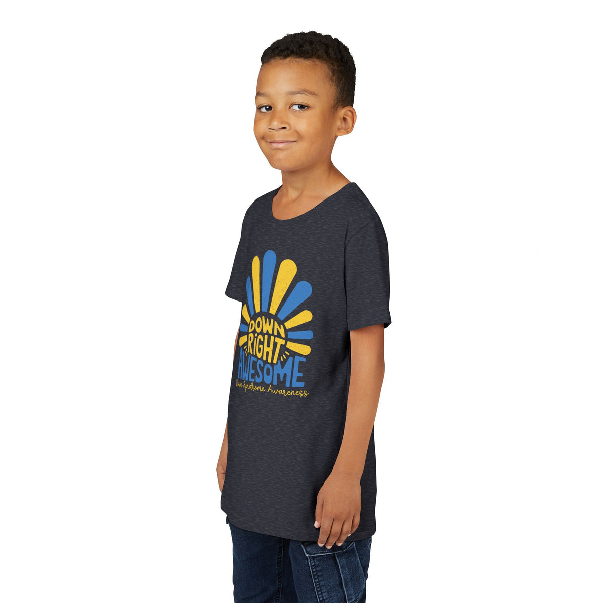 Down Right Awesome - Down Syndrome Awareness Youth Tee