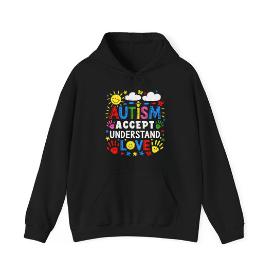 Autism: Accept, Understand, Love - Unisex Heavy Blend™ Hooded Sweatshirt