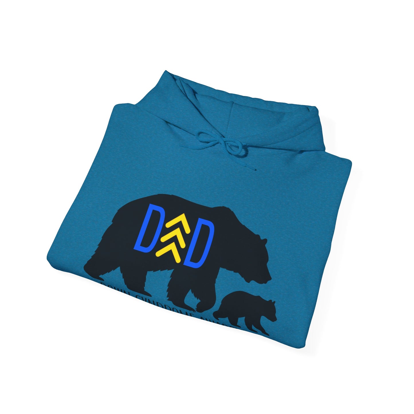 Down Syndrome Dad Bear - Unisex Heavy Blend™ Hooded Sweatshirt