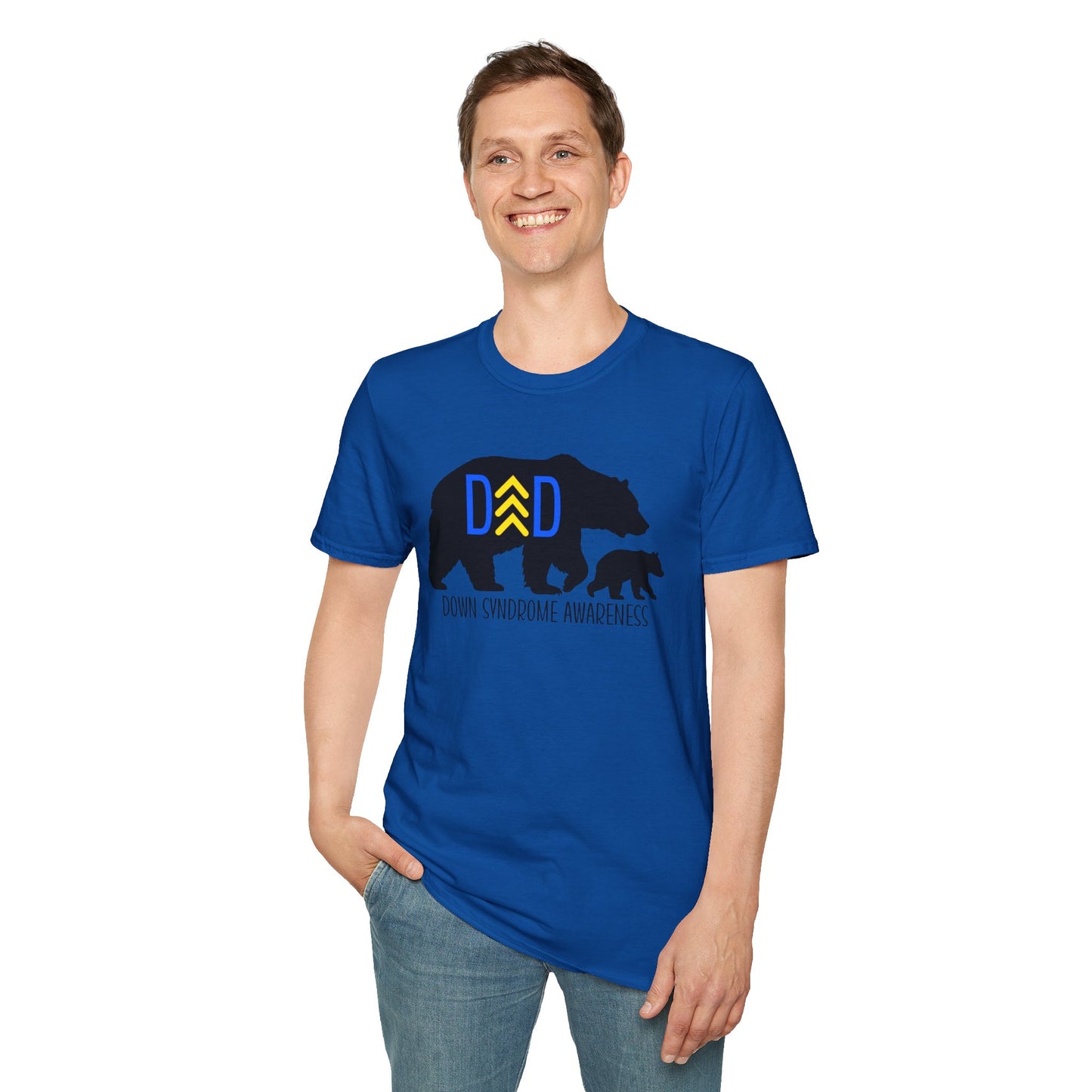 Down Syndrome Dad Bear – Unisex Softstyle T-Shirt