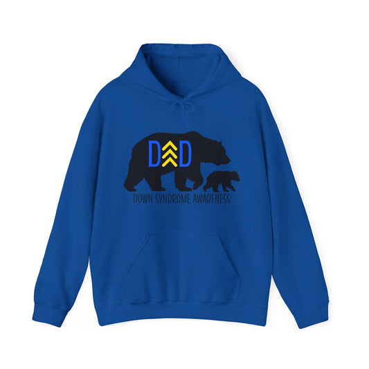 Down Syndrome Dad Bear - Unisex Heavy Blend™ Hooded Sweatshirt