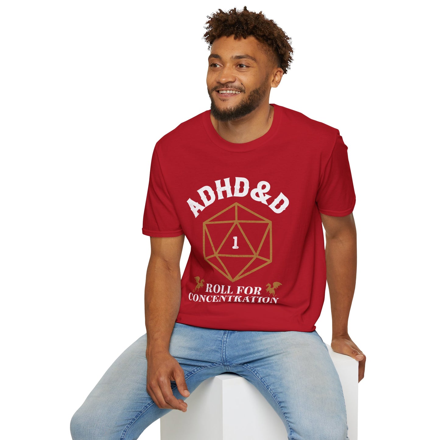 ADHD&D "Roll for Concentration" T-Shirt – Funny Gamer ADHD Awareness Tee